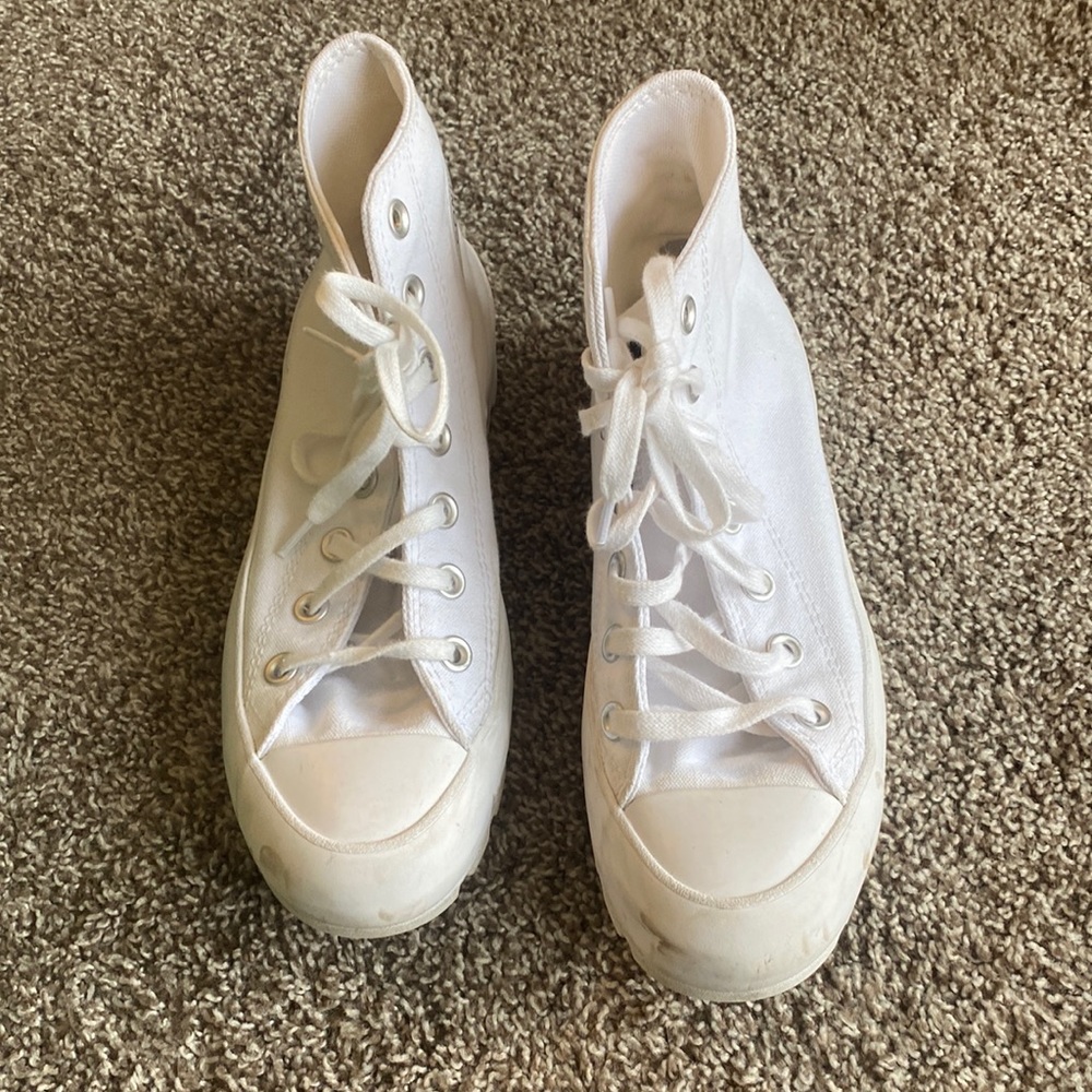 White platform converse